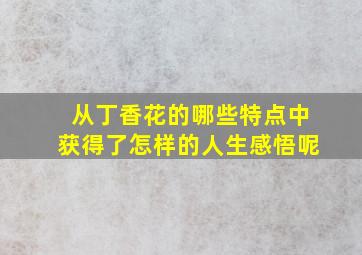 从丁香花的哪些特点中获得了怎样的人生感悟呢