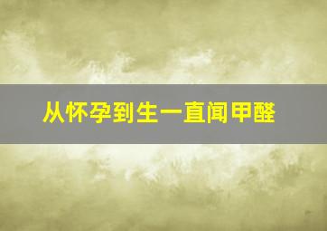 从怀孕到生一直闻甲醛