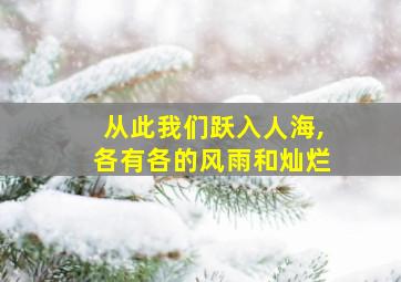 从此我们跃入人海,各有各的风雨和灿烂