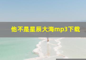 他不是星辰大海mp3下载