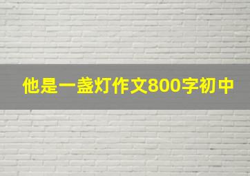 他是一盏灯作文800字初中