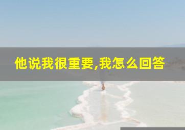 他说我很重要,我怎么回答