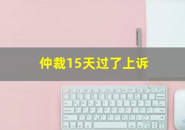 仲裁15天过了上诉