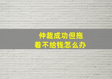 仲裁成功但拖着不给钱怎么办