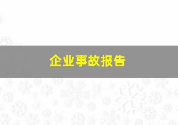 企业事故报告