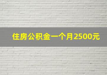 住房公积金一个月2500元