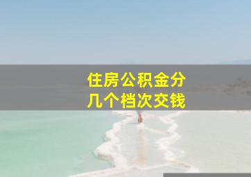 住房公积金分几个档次交钱