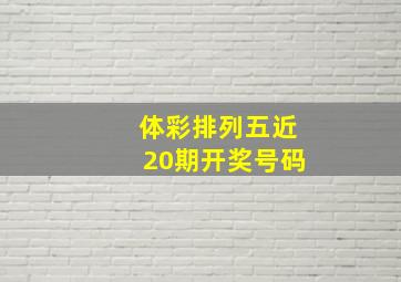 体彩排列五近20期开奖号码