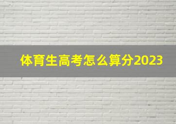 体育生高考怎么算分2023