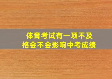 体育考试有一项不及格会不会影响中考成绩