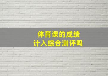 体育课的成绩计入综合测评吗