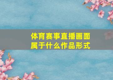 体育赛事直播画面属于什么作品形式