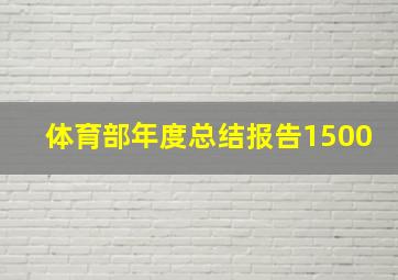 体育部年度总结报告1500