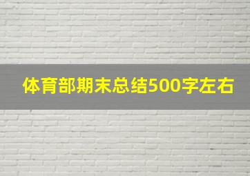 体育部期末总结500字左右