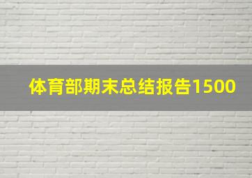 体育部期末总结报告1500