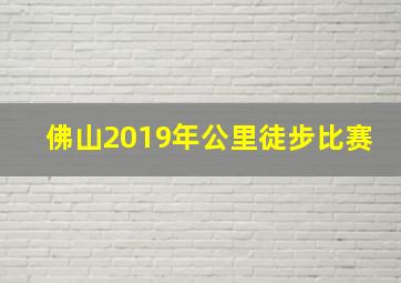 佛山2019年公里徒步比赛