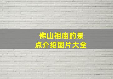 佛山祖庙的景点介绍图片大全