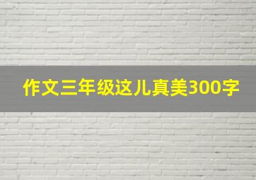 作文三年级这儿真美300字