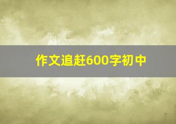 作文追赶600字初中