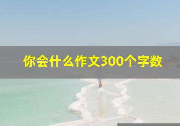 你会什么作文300个字数