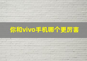 你和vivo手机哪个更厉害