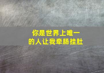 你是世界上唯一的人让我牵肠挂肚