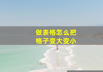 做表格怎么把格子变大变小