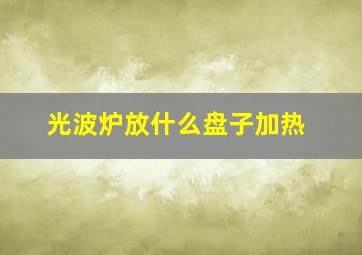 光波炉放什么盘子加热