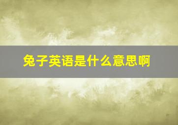 兔子英语是什么意思啊