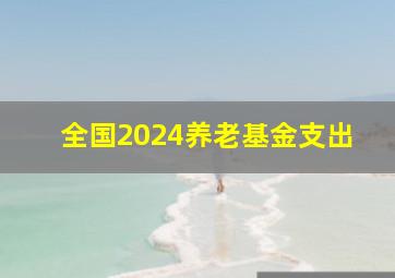 全国2024养老基金支出