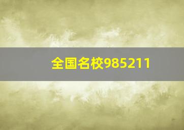 全国名校985211