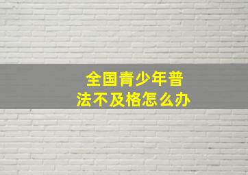 全国青少年普法不及格怎么办