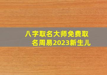 八字取名大师免费取名周易2023新生儿