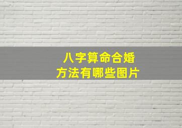 八字算命合婚方法有哪些图片