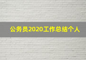 公务员2020工作总结个人