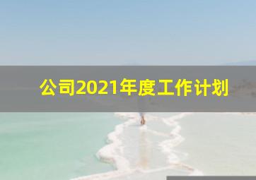 公司2021年度工作计划