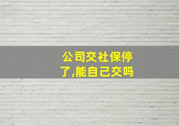 公司交社保停了,能自己交吗