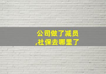 公司做了减员,社保去哪里了