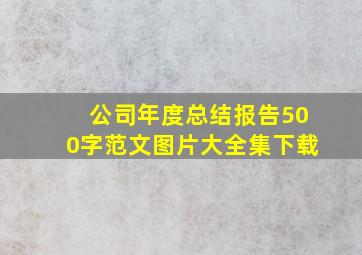 公司年度总结报告500字范文图片大全集下载