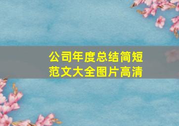 公司年度总结简短范文大全图片高清