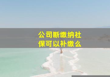 公司断缴纳社保可以补缴么