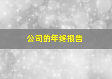 公司的年终报告