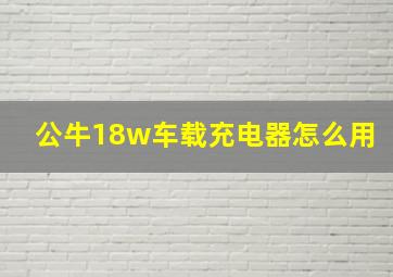 公牛18w车载充电器怎么用