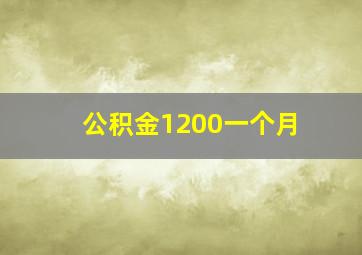 公积金1200一个月