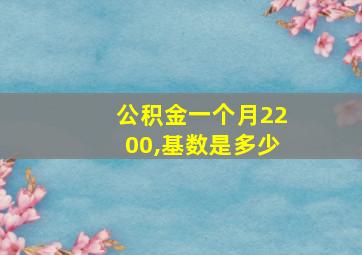 公积金一个月2200,基数是多少