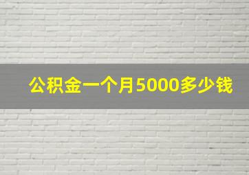 公积金一个月5000多少钱