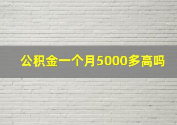 公积金一个月5000多高吗