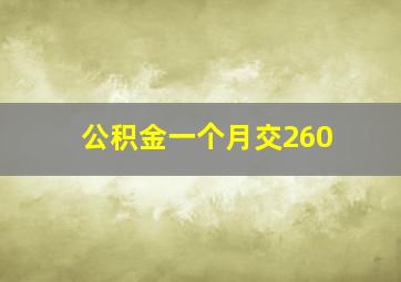 公积金一个月交260