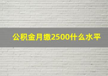 公积金月缴2500什么水平