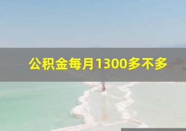 公积金每月1300多不多